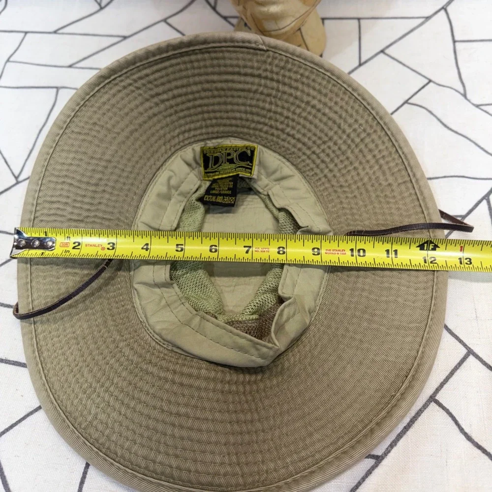 Kid's Dorfman Pacific Co Safari Hat Large Khaki Mesh Crown Adjustable Chin Cord